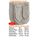 ilkadimbuklet 4 Adet Farklı Boylarda Organik Pamuk Süzme Kesesi Süt Bezi Çok Amaçlı Kese Süt Bezi Yoğurt Peynir