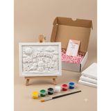 Ilkbahar Temalı 17X12CM 3D Taş Tozu Kabartma Pano Boyama Seti