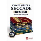İlkbenaldim 10 Adet Kadife Şpinger Seccade 400 Gram Karışık Renk Dağıtmalık Seccade