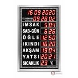 İlkbenaldim Dijital Cami Saati 35x23 cm Küçük Boy Vakitmatik İmsakiye Namaz Vakitleri Göstergesi
