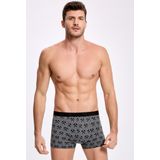 İlke 1601 Erkek Likralı Desenli Boxer Karışık Renk L
