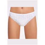 İlke Kadın Jakarlı (Transferli Ribana) Dantelli Bikini 273 - 6 Adet - L - Vişne
