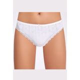 İlke Kadın Jakarlı (Transferli Ribana) Dantelli Bikini 273 - 6 Adet - XL - Beyaz