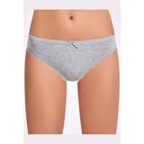 İlke Kadın Melanjlı Dantelli Bikini Külot 278 - 6 Adet - S - M - Gri
