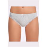 ilke underwear Melanjlı Dantelli Kadın Bikini Külot, %92 Pamuk %8 Elastan, 3 Adet