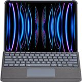 Ilkeshop Newface T5509D Ipad Pro 12.9 (2022) Kılıf Palermo Ledli Klyeli Standlı Tablet Kılıfı - Siyah