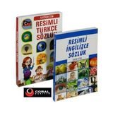 İlköğretim Resimli Türkçe ve İngilizce Sözlük Seti - 2 Kitap Takım