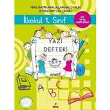 İlkokul 1. Sınıf Yazı Defteri Standart Dik Çizgili Büyük - Dik Temel Harflerle