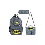 İlkokul Çantası 3'Lü Set 42*30 Cm Beslenme Çantası Kalem Kutusu Ortopedik Sırt Erkek Çocuk Kids Bag