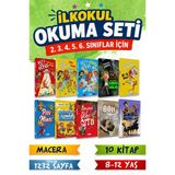 İlkokul Okuma Kitap Seti 10 Kitap 2. 3. 4. 5. Ve 6. Sınıf Macera Roman Seti 8 - 12 Yaş - 1232 Sayfa