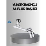 İlkyaz Fashion 1080° Dönebilen Musluk Başlığı Robotik Kol Havalandırıcı Çok Yönlü Su Yönlendirme Ilkyz