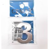 İlkyaz Fashion 4 cm Plastik Krom Kaplama Kapı Numarası - 3