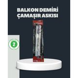 İlkyaz Fashion Balkon Demiri Çamaşır Askısı Kare Demirlere Uygun Dayanıklı Tasarım ILKYZ-KRGRS34 - Renkli - standart