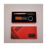 İlkyaz Fashion Deri Metal Anahtarlık ve Roller Kalem - 001-Renkli