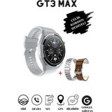 İlkyaz Fashion Gümüş Kasa ve Siyah Silikon Kordonlu, Gps ve Nfc Özellikli Akıllı Saat, Nabız ve Uyku Takibi - Renkli - Standart