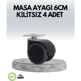 İlkyaz Fashion Halı ve Beton Uyumlu Kilitsiz Mobilya Tekerleği 4’lü - 1