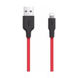 İlkyaz Fashion Hoco X21 USB To iPhone Lightning 2A Silikon Hızlı Şarj ve Data KABLOSU-(5775) ILKYZHB-RS3455 - Siyah - Kırmızı