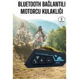 İlkyaz Fashion Interkom Intercom Kask Kulaklık BT22 Bluetooth Motosiklet Kulaklık 5.0 Bluetooth - Renkli
