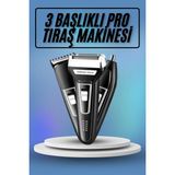 İlkyaz Fashion Kulak Burun Kıl Kesme Ense Yanak Tıraş Seti 3 Başlıklı Profesyonel ILKYZHB-RS3455 - 1