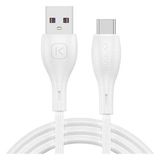 İlkyaz Fashion Kuulaa Liquid Silicone USB Type C Qc3.0 Hızlı Şarj Kablosu 1METRE-(5775) ILKYZHB-RS3455 - Siyah