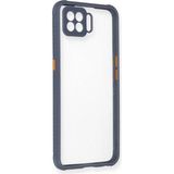 İlkyaz Fashion Oppo A73 Kılıf Miami Şeffaf Silikon - Gri - 1 - Çok Renkli