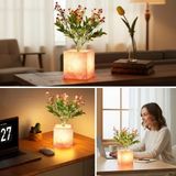 İlkyaz Fashion Pembe Saksılı LED Yapay Çiçek - Renkli