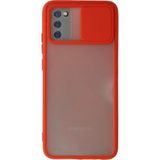 İlkyaz Fashion Samsung Galaxy A02S Kılıf Palm Buzlu Kamera Sürgülü Silikon - Kırmızı - 1 - Çok Renkli