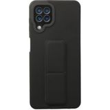 İlkyaz Fashion Samsung Galaxy A22 Kılıf Mega Standlı Silikon - Siyah - 1 - Çok Renkli