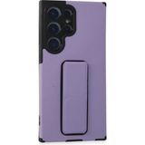 İlkyaz Fashion Samsung Galaxy S23 Ultra Kılıf Mega Standlı Silikon - Lila - 1 - Çok Renkli