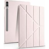 İlkyaz Fashion Samsung Galaxy X510 Tab S9 Fe 11 Kılıf Kalemlikli Mars Tablet Kılıfı - Rose Gold - Renkli