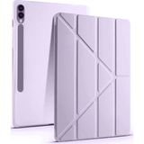 İlkyaz Fashion Samsung Galaxy X610 Tab S9 Fe Plus 12.4 Kılıf Kalemlikli Mars Tablet Kılıfı - Lila - Renkli