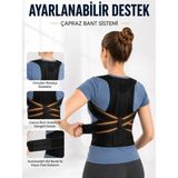 İlkyaz Fashion Sırt ve Bel Destekli Dik Duruş Korsesi Ayarlanabilir Çapraz Bantlı Fileli Tasarım ILKYZ-KRGRS34 - 1 - Standart