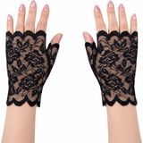 İlkyaz Fashion Siyah Dantel Parmaksız Kısa Eldiven - Standart - Renkli