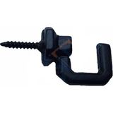 İlkyaz Fashion Vidalı Kanca, Askı Büyük - 15X23MM, Siyah - 100 Adet - Çok Renkli