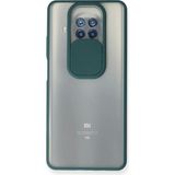 İlkyaz Fashion Xiaomi Mi 10T Lite Kılıf Palm Buzlu Kamera Sürgülü Silikon - Yeşil - Çok Renkli