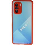 İlkyaz Fashion Xiaomi Poco F3 Kılıf Miami Şeffaf Silikon - Kırmızı - 1 - Çok Renkli