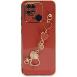 İlkyaz Fashion Xiaomi Redmi 10C Kılıf Esila Silikon - Kırmızı - Çok Renkli