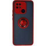İlkyaz Fashion Xiaomi Redmi 10C Kılıf Montreal Yüzüklü Silikon Kapak - Kırmızı - Çok Renkli