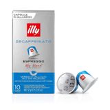 illy, Alüminyum DECAFEINATO Uyumlu Kahve Kapsülleri, Karamel, Çikolata ve Kızarmış Notalarla%100 Arabica, Kafeinsiz, Dengeli Lezzet, 10'lu Paket