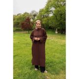 İlmek Kadın Modal Oversize Panço Gömlek Kahve - Kahverengi