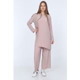 ilmek Kadın Vizon Pantolon Tesettür Tunik Piliseli Sandy Ikili Takım 5219