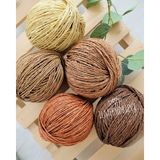 ilmekhobievi Kağıt İp 5li Set Soft Renkli 250 gr Açık Kahverengi Örgü İpi (%100 Paper)