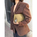 Ilot.Istanbul Ilot.ıstanbul | Minimalist Dikdörtgen Baget Omuz Çantası Pürüzsüz Haki Yeşil Mini Bar Bag - Haki Yeşili