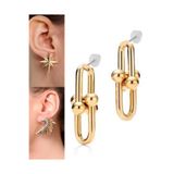 İlraysa 3’lü Kombin Set: Gold Kuzey Yıldızı ve Kanat Küpe | Tiffany Küpe | Trend Aksesuarlar