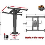 ILSE TECHNIK 5963A08 360° Dönebilen İleri Geri Kaydırmalı Karavan Masa Ayağı