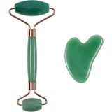 İlterus Doğaltaş Aventurin Face Roller ve Aventurin Kalp Gua Sha Set