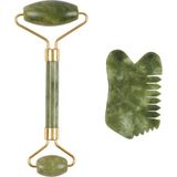 İlterus Doğaltaş Yeşim Face Roller Ve Yeşim Tarak Gua Sha Set