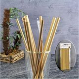 İly Store 10'lu Bambu Pipet ve Pipet Temizleme Fırçası