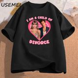 Im Bir Çocuk Boşanma Erkek T Shirt Erkekler Pamuk Baskılı Boy T-Shirt Unisex Moda Erkek Giyim - Siyah