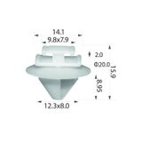 IM Global Oto Klips Oem Peugeot 856540, Fiat 0071737918, Renault 7701049270 10Lu Paket